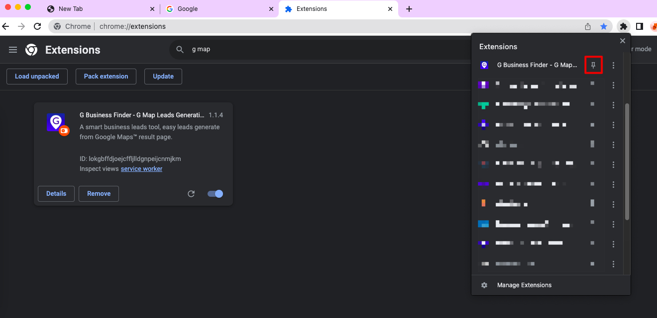 G-Maps-Leads-Extractor-chrome-extensions-install-pin